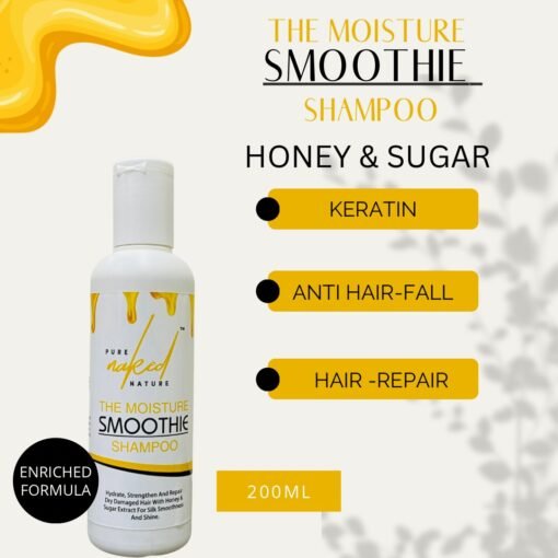 Pure Naked Nature Keratin Shampoo for Dry Damaged Hair with Goodness of Honey - 200ml - Image 5