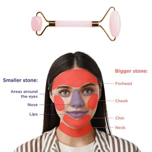 ROSE QUART JADE ROLLER - Image 2