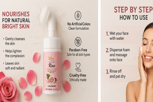 PURE NAKED NATURE Rose Foaming Face Wash for Clear Glowing Skin Removes Dirt and Dust - 100 ml - Image 2