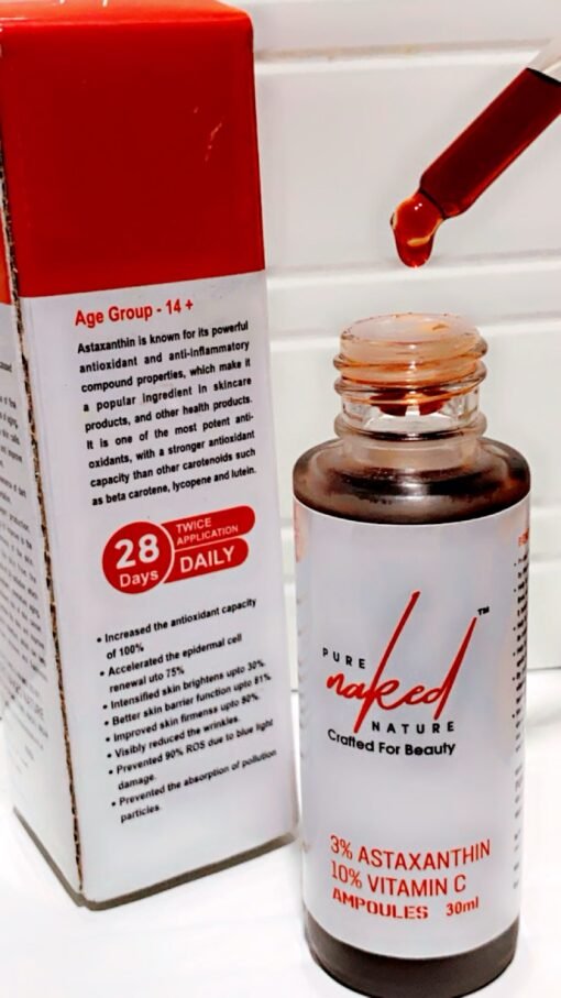 3% ASTAXANTHIN 10% VITAMIN C AMPOULES 30 ml - Image 3