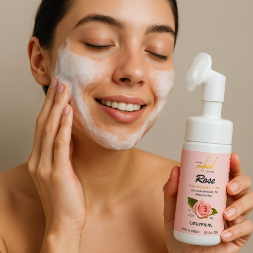 PURE NAKED NATURE  Rose foaming face wash  for glowing skin (Refill bottle) Pack of 1 (100ml ) - Image 3