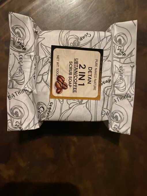 Ubtan Coffee Scrub Soap Bar | Natural Exfoliating & Brightening Bathing Bar with Coffee & Ubtan for Glowing, Smooth Skin – Handmade Herbal Soap for Men & Women - 100g (cold process) - Image 3