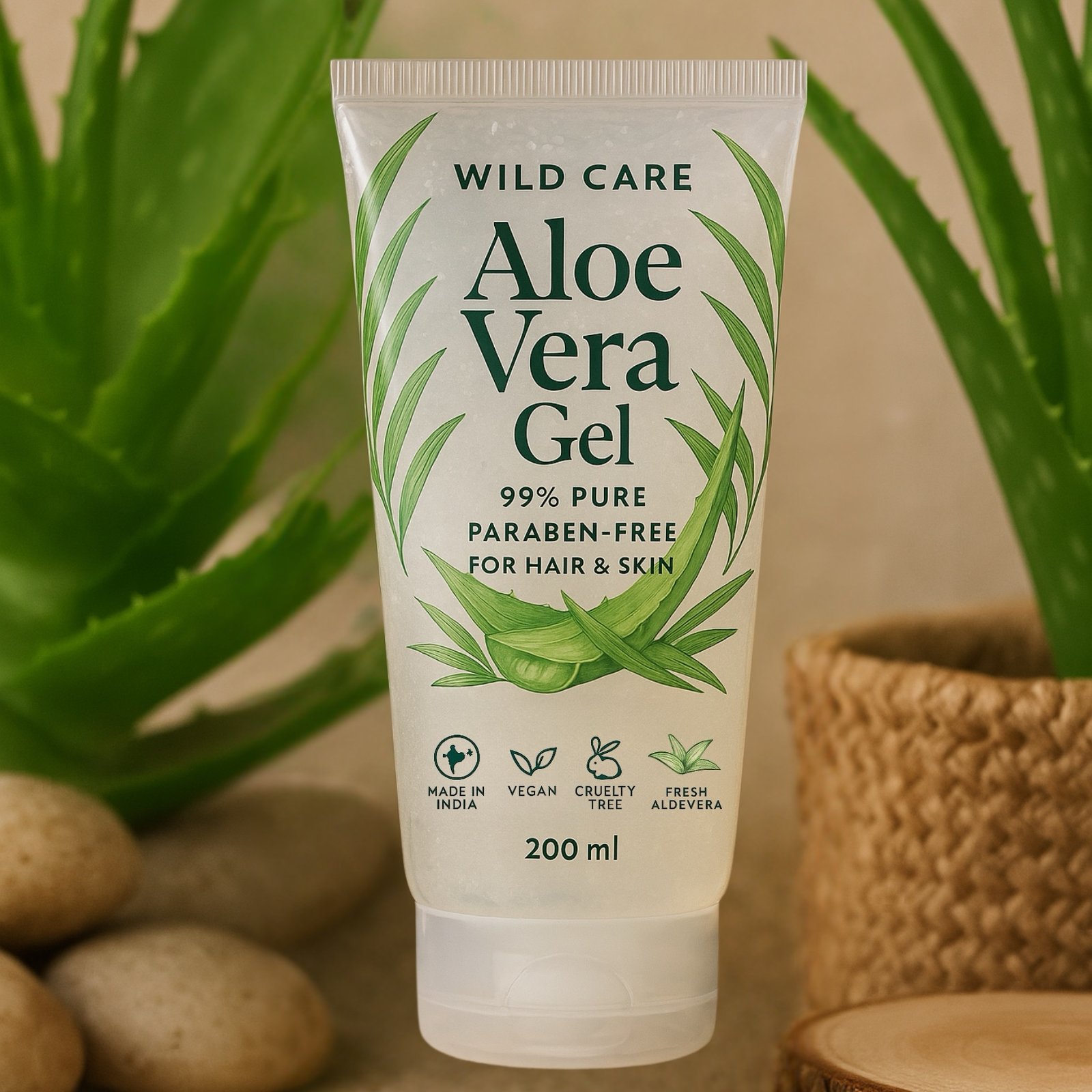 PURE NAKED NATURE Raw & Organic Aloe Vera Gel – Cold-Pressed, Non-Sticky, and Chemical-Free 200gm - Image 7