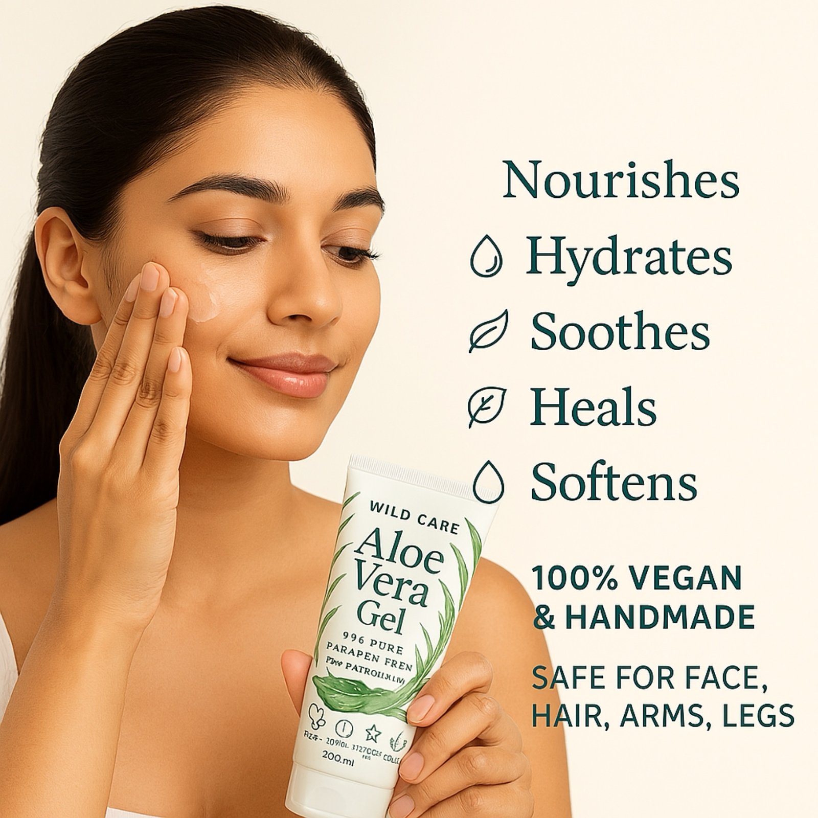 PURE NAKED NATURE Raw & Organic Aloe Vera Gel – Cold-Pressed, Non-Sticky, and Chemical-Free 200gm - Image 9