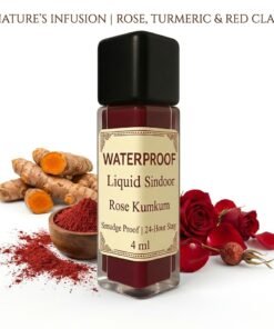 Heritage Naturals Waterproof Liquid Sindoor - Rose Kumkum Maroon, 4ml | 24Hr Stay - Image 3